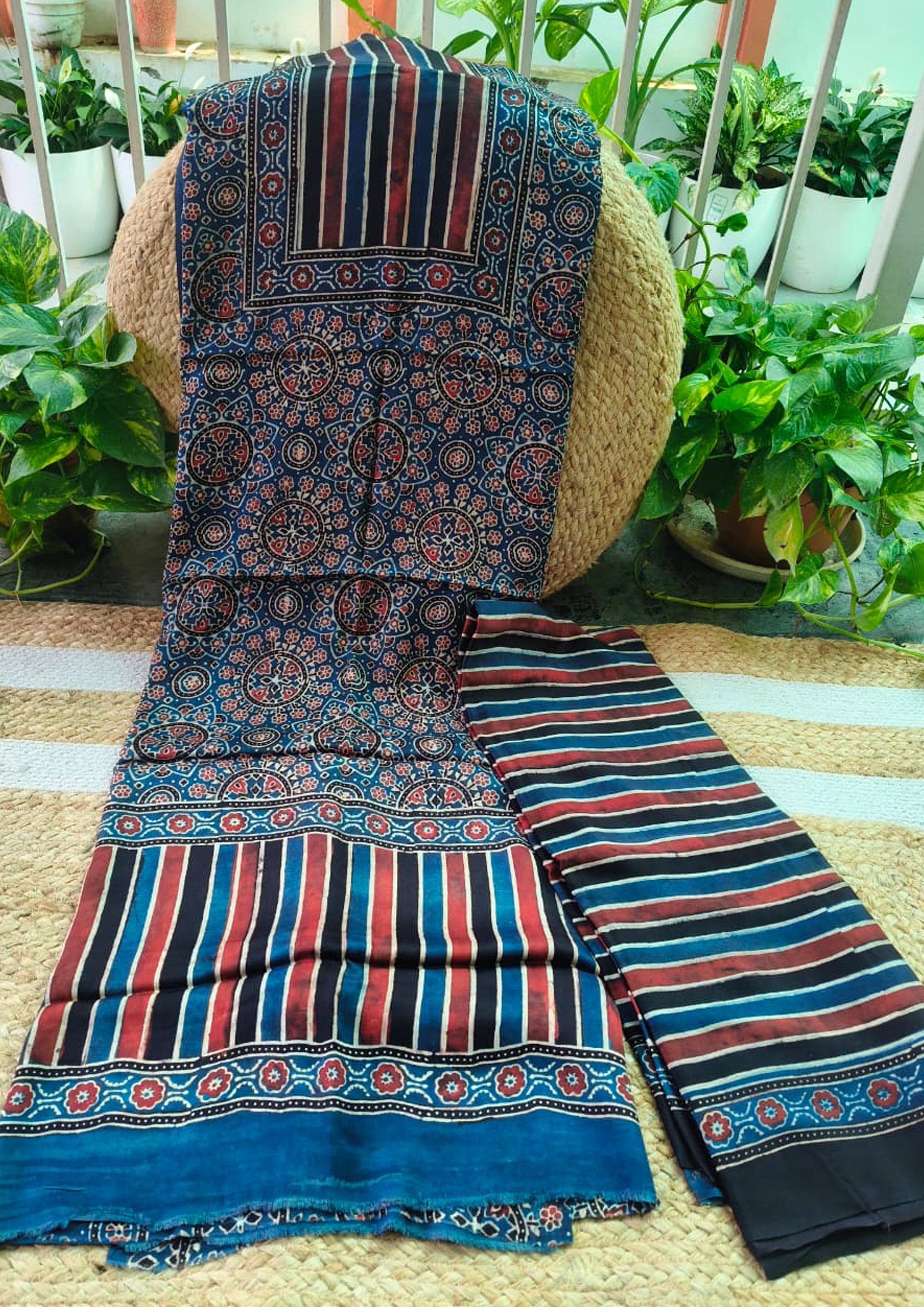 Ajrakh Suits - Wefta