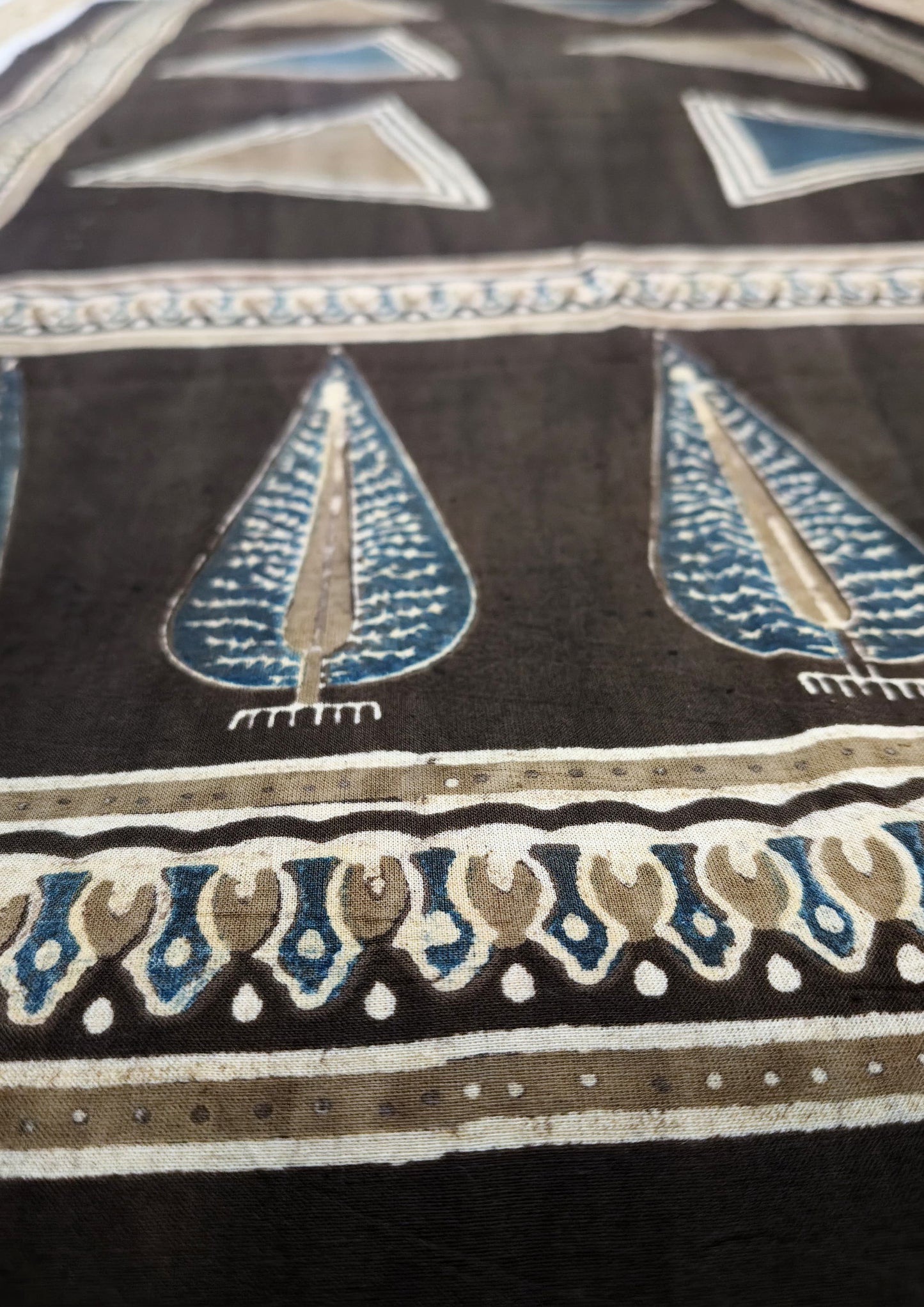 Ajrakh Stole- Brown B1