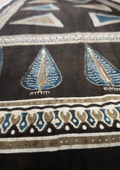 Ajrakh Stole- Brown B1