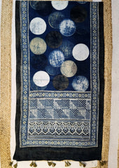 Ajrakh Stole- Blue B3