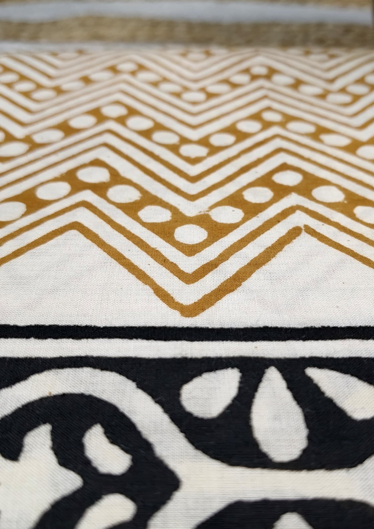 Bagru Handblock Print Suit B3- Mustard1