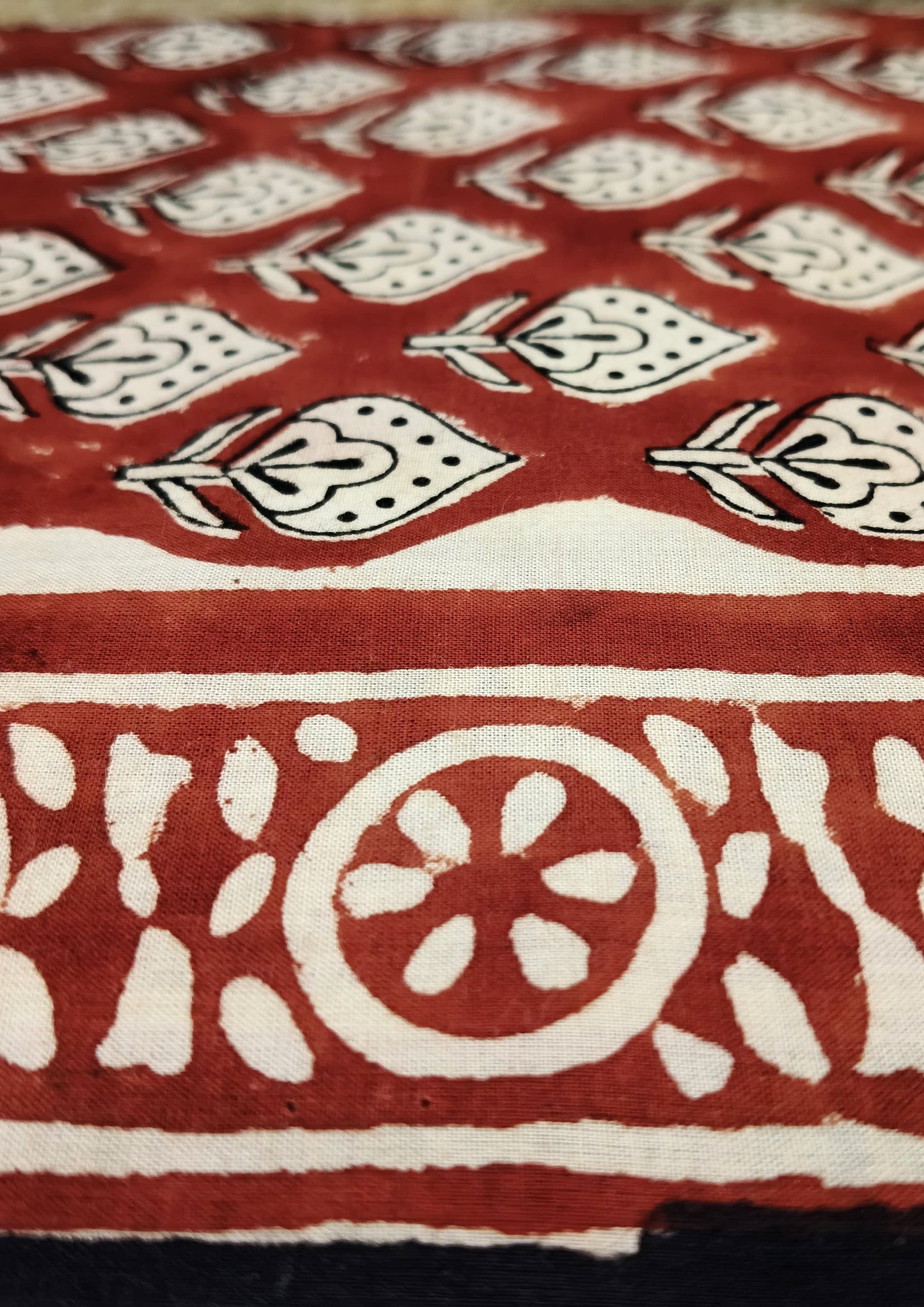 Bagru Handblock Print Suit B5- Red2