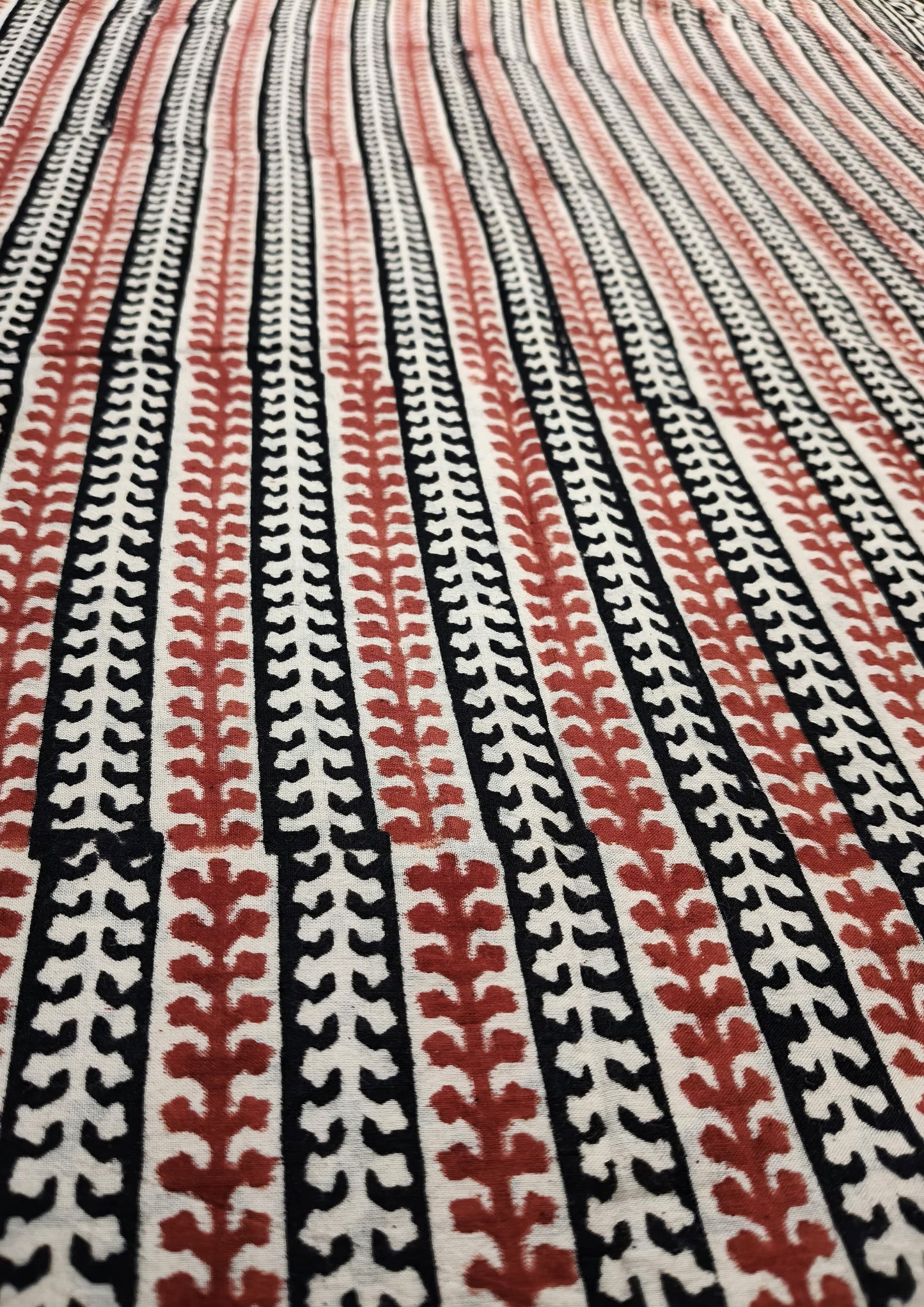 Bagru- Handblock print Cotton Saree- Red1