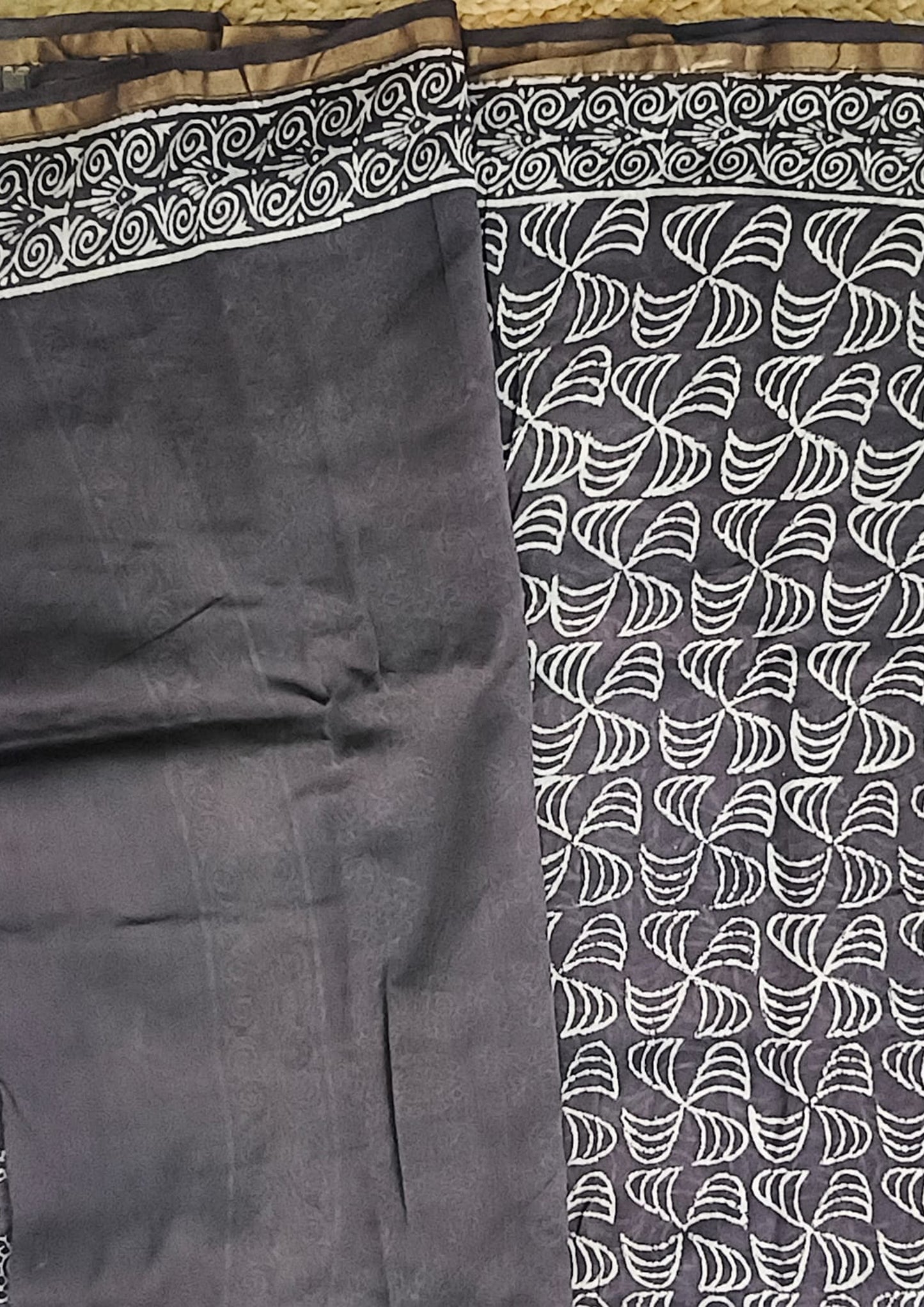 Dabu- Handblock print Chanderi Saree- Kashish