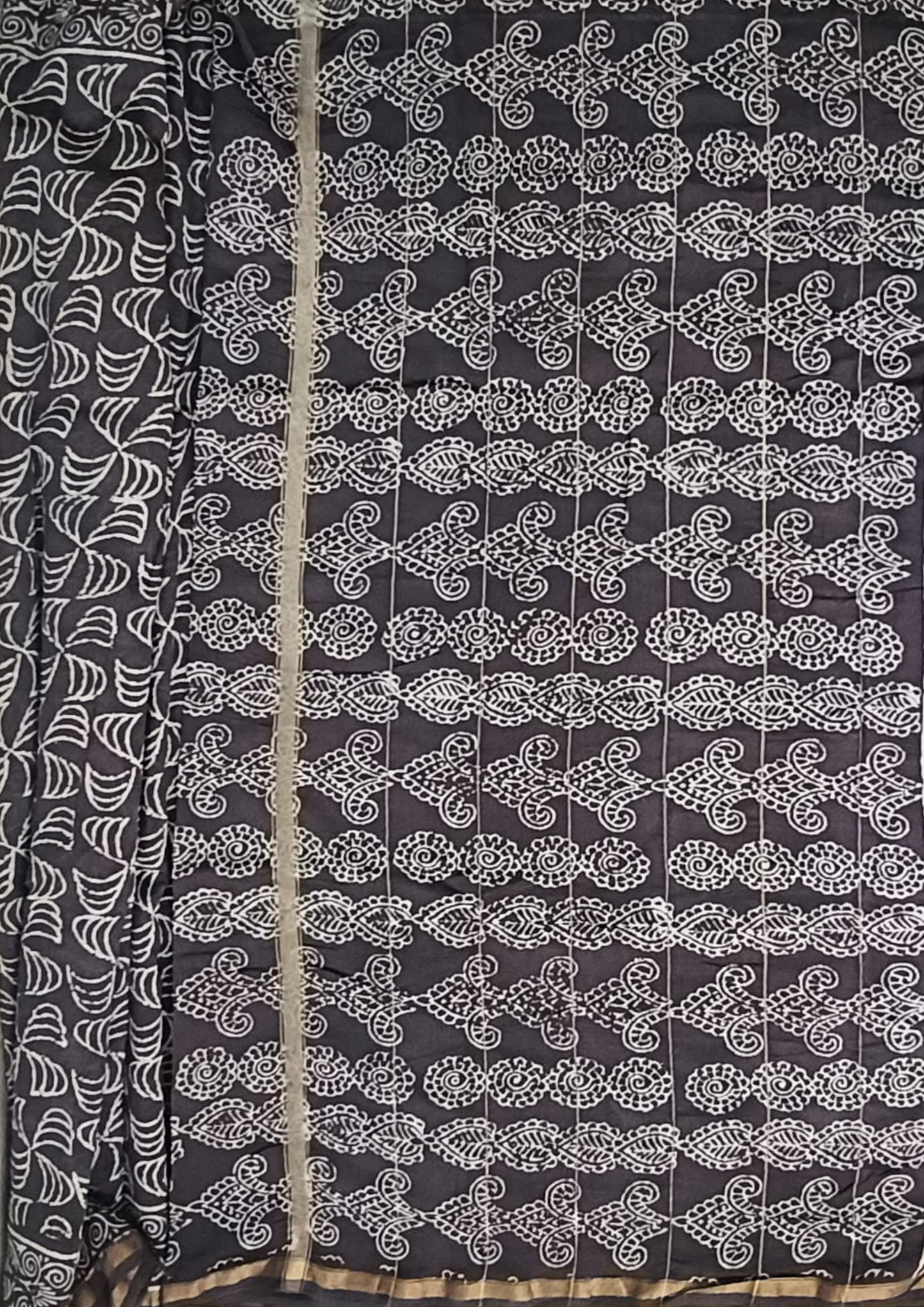 Dabu- Handblock print Chanderi Saree- Kashish