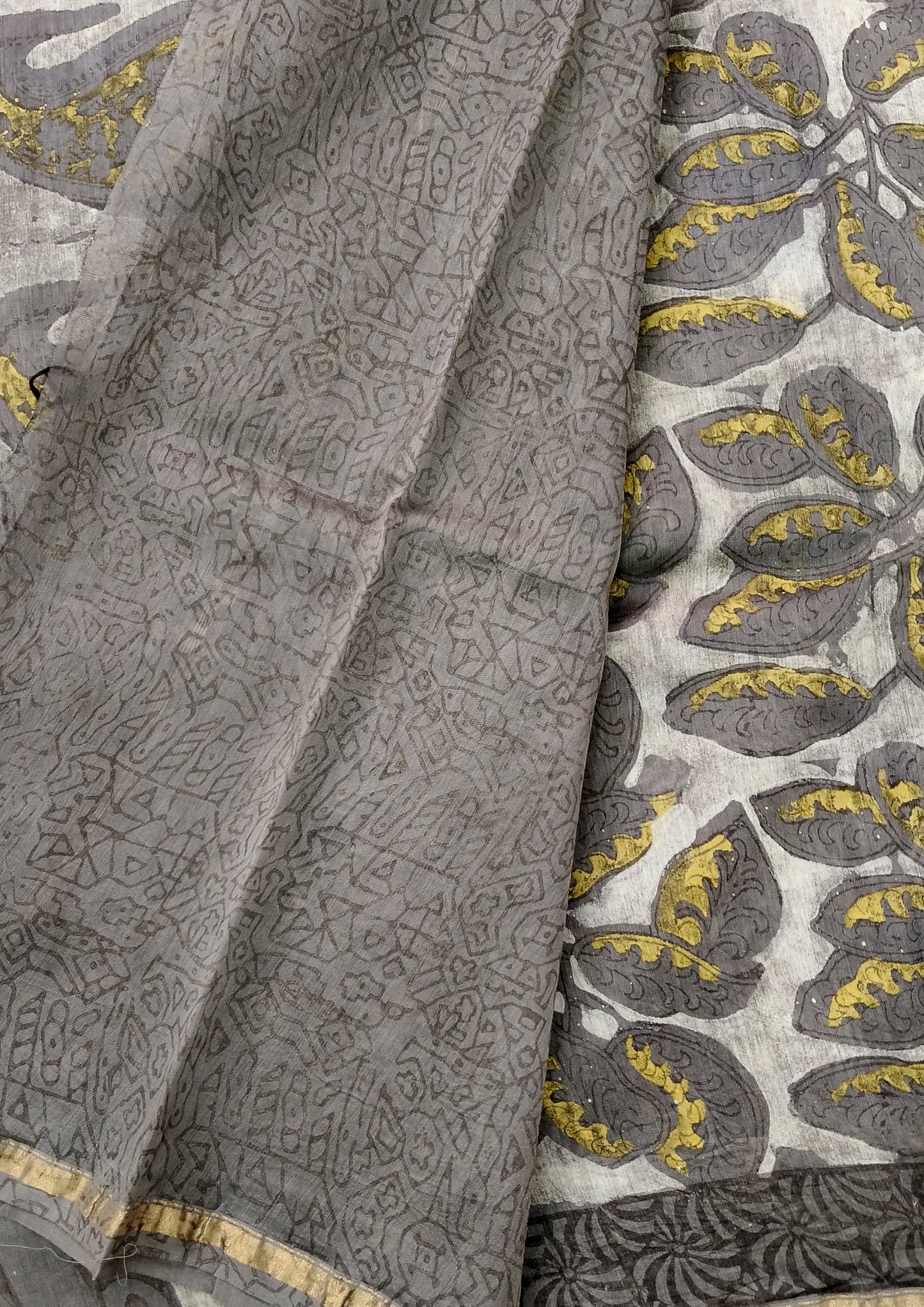 Dabu- Handblock print Chanderi Saree- 26 Kashish