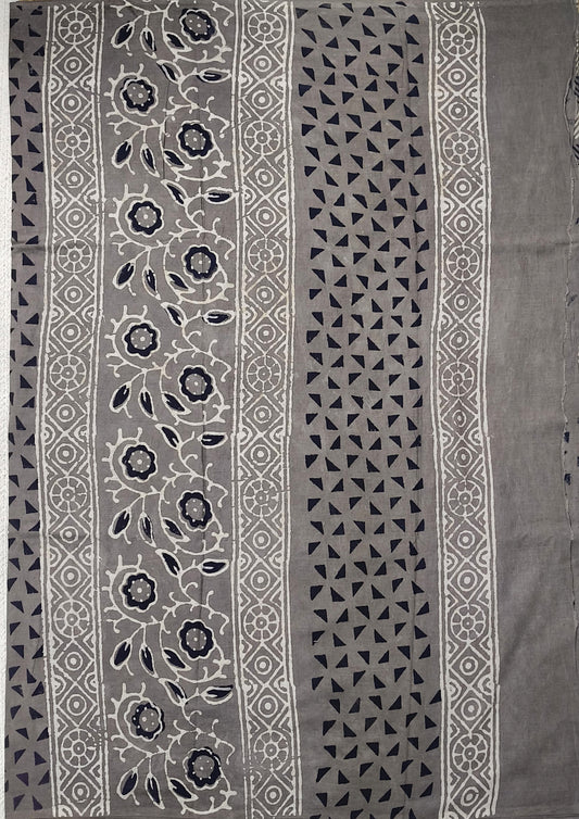 Bagru- Handblock print Cotton Saree- 24 Kashish