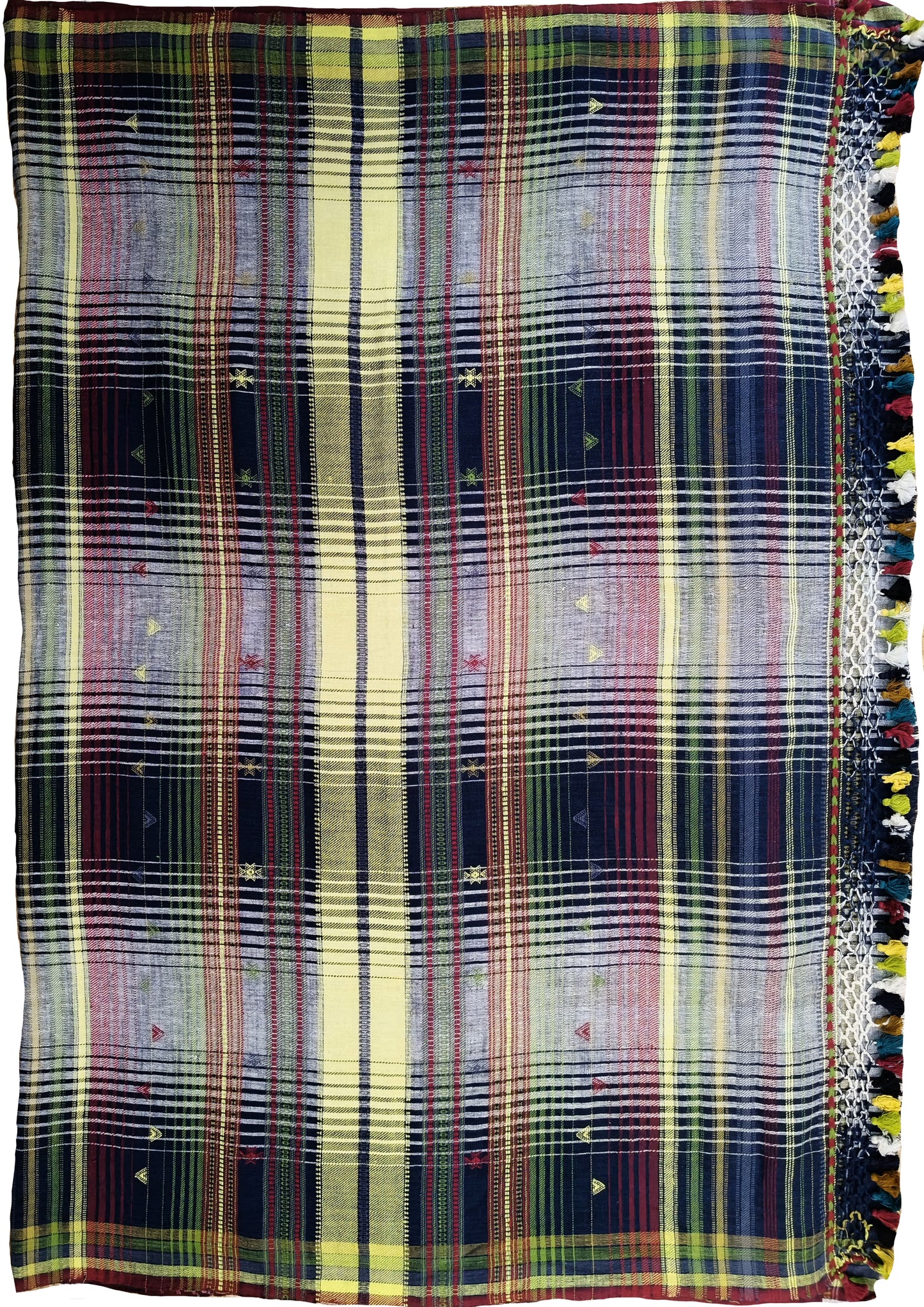 Bhujodi Kala Cotton Saree- Navy Blue