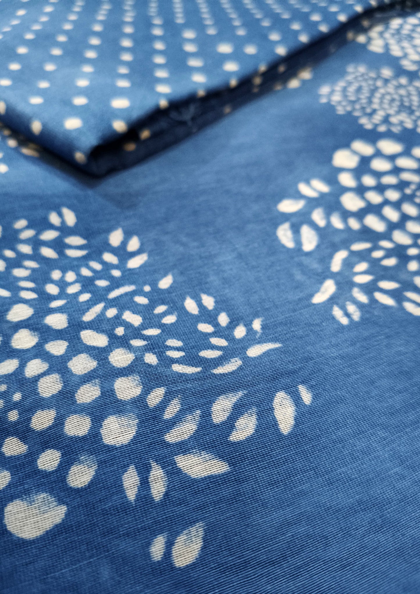 Bagru Chanderi Suit- Blue 01