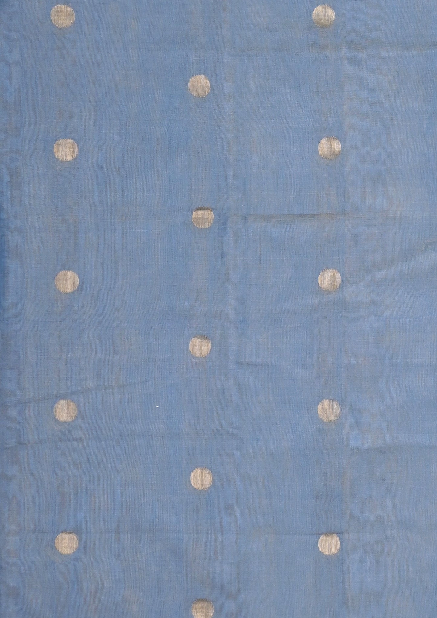 Chanderi Silk Tissue Saree Coin Buti- Blue