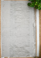 Chanderi Tissue Saree Meena Phool Buti- White