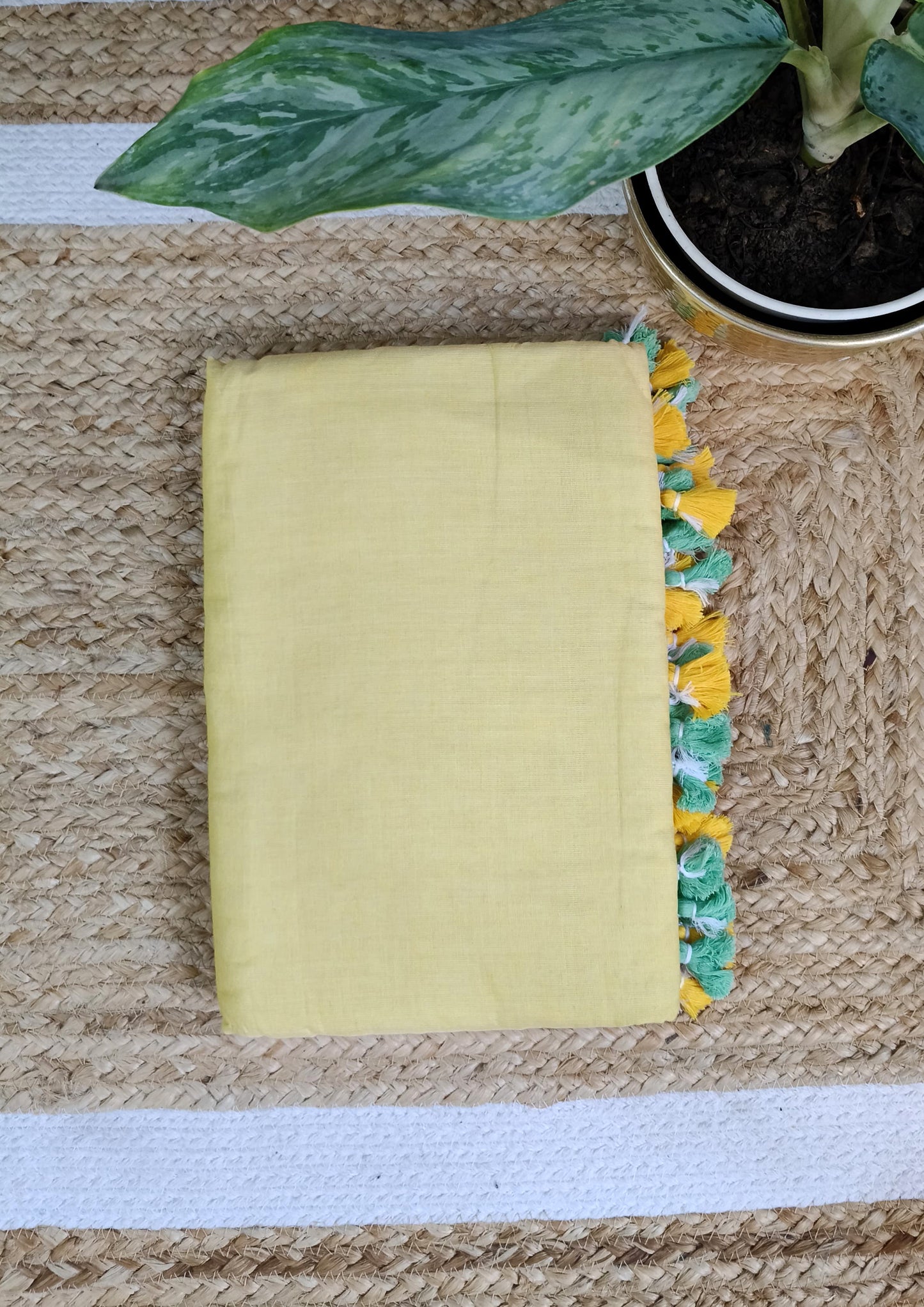 Cotton M5- Light Blue & Lime Yellow