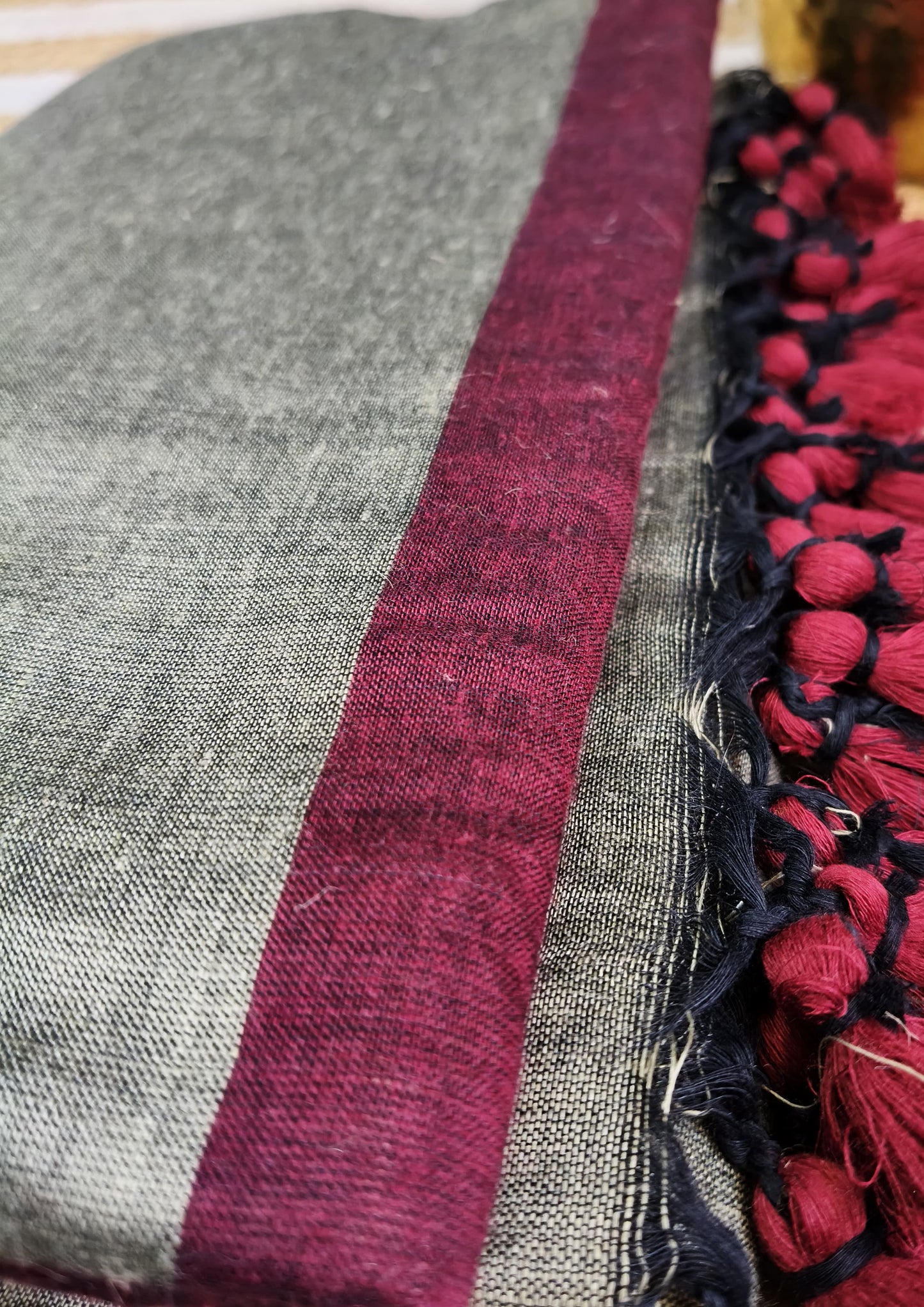 Cotton M6- Maroon & Grey
