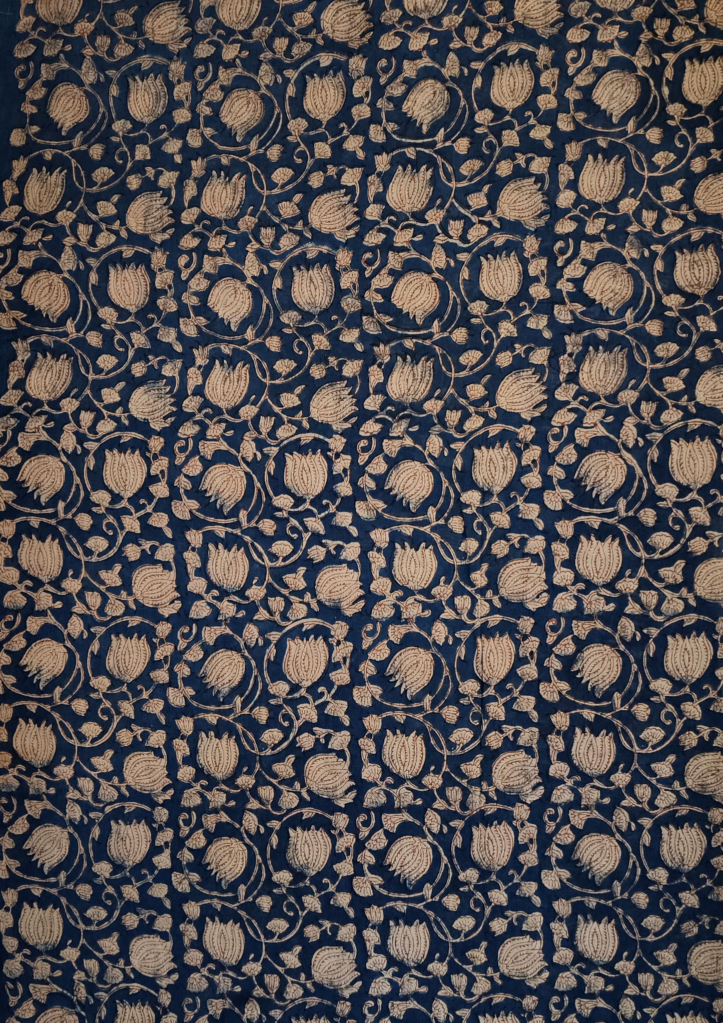 Bagru Chanderi Suit- Dark Blue 01