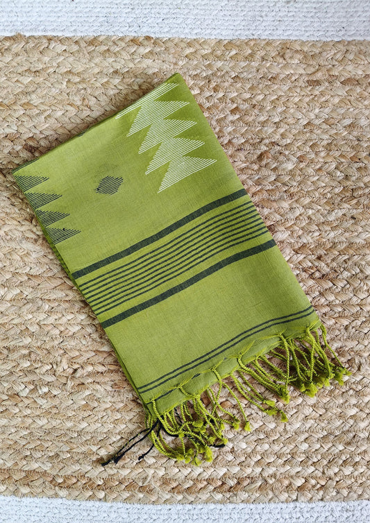 Jamdani Stole- Green 1