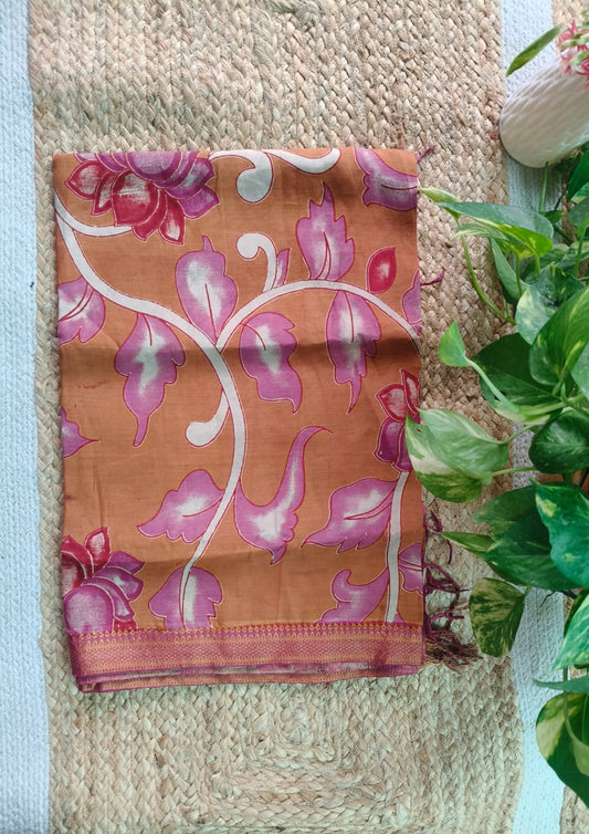 Kalamkari Printed Dupatta- HBKD1
