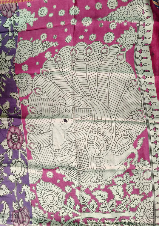 Kalamkari Printed Dupatta- HBKD3