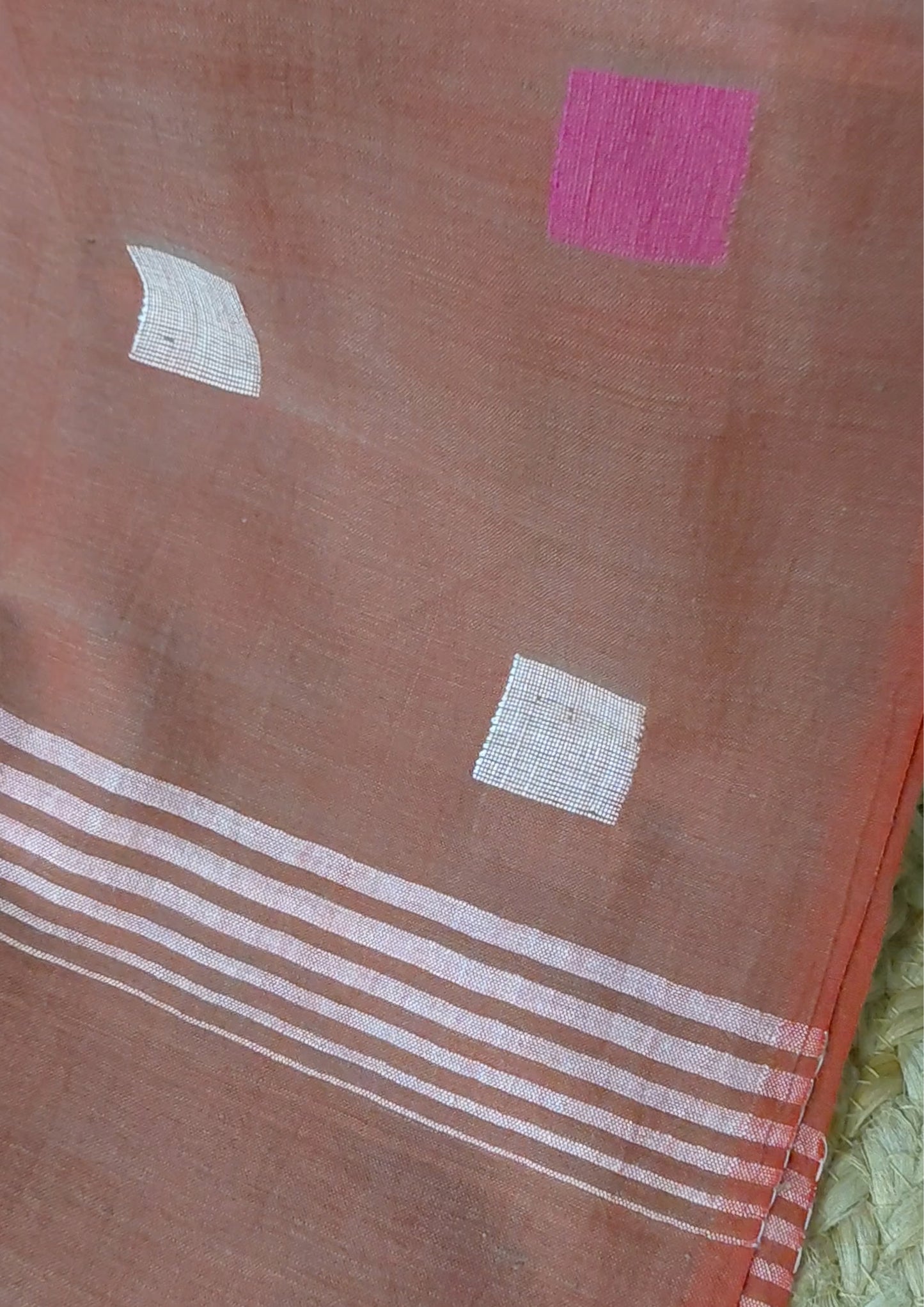 Jamdani Stole- RedHJ35