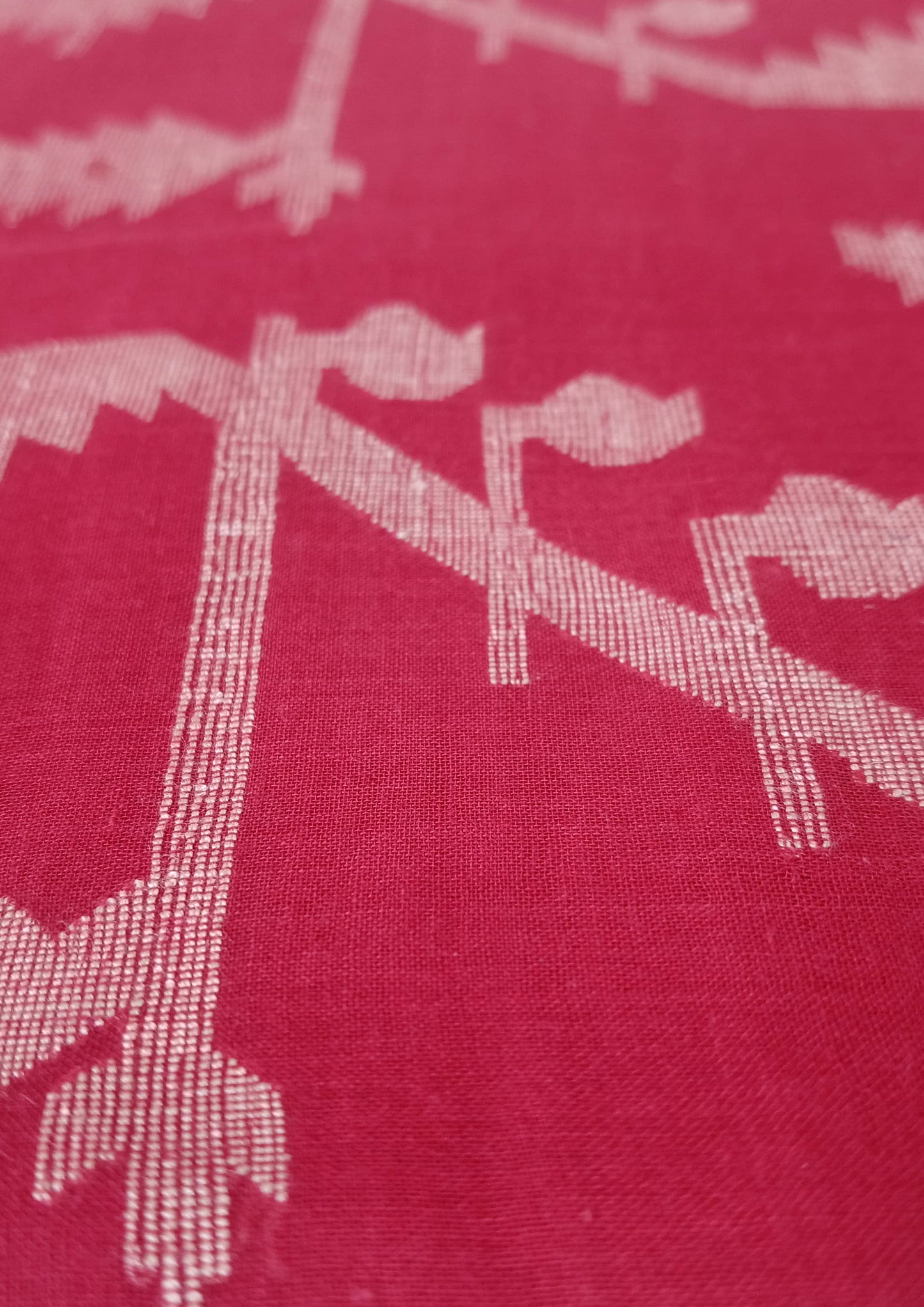Cotton Jamdani Buti J23- Red