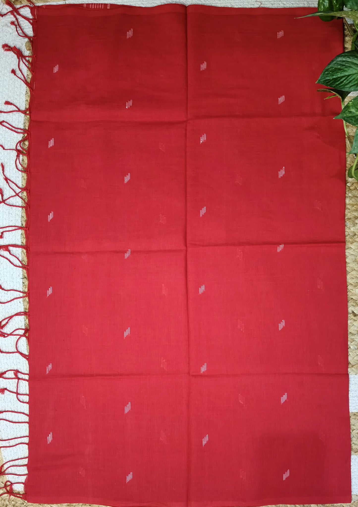 Jamdani Stole- Red 2