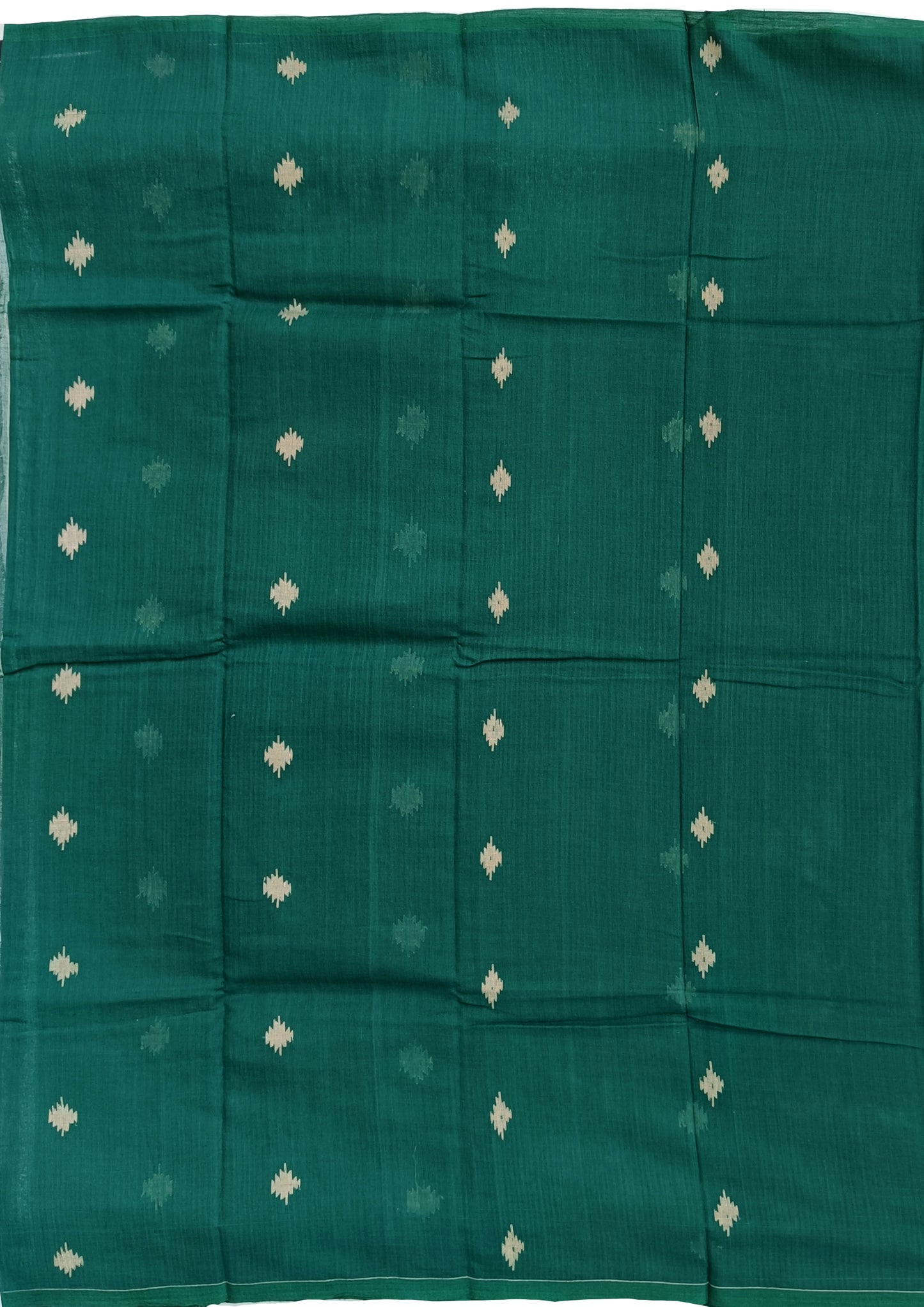 Cotton Jamdani Buti J25- D Green