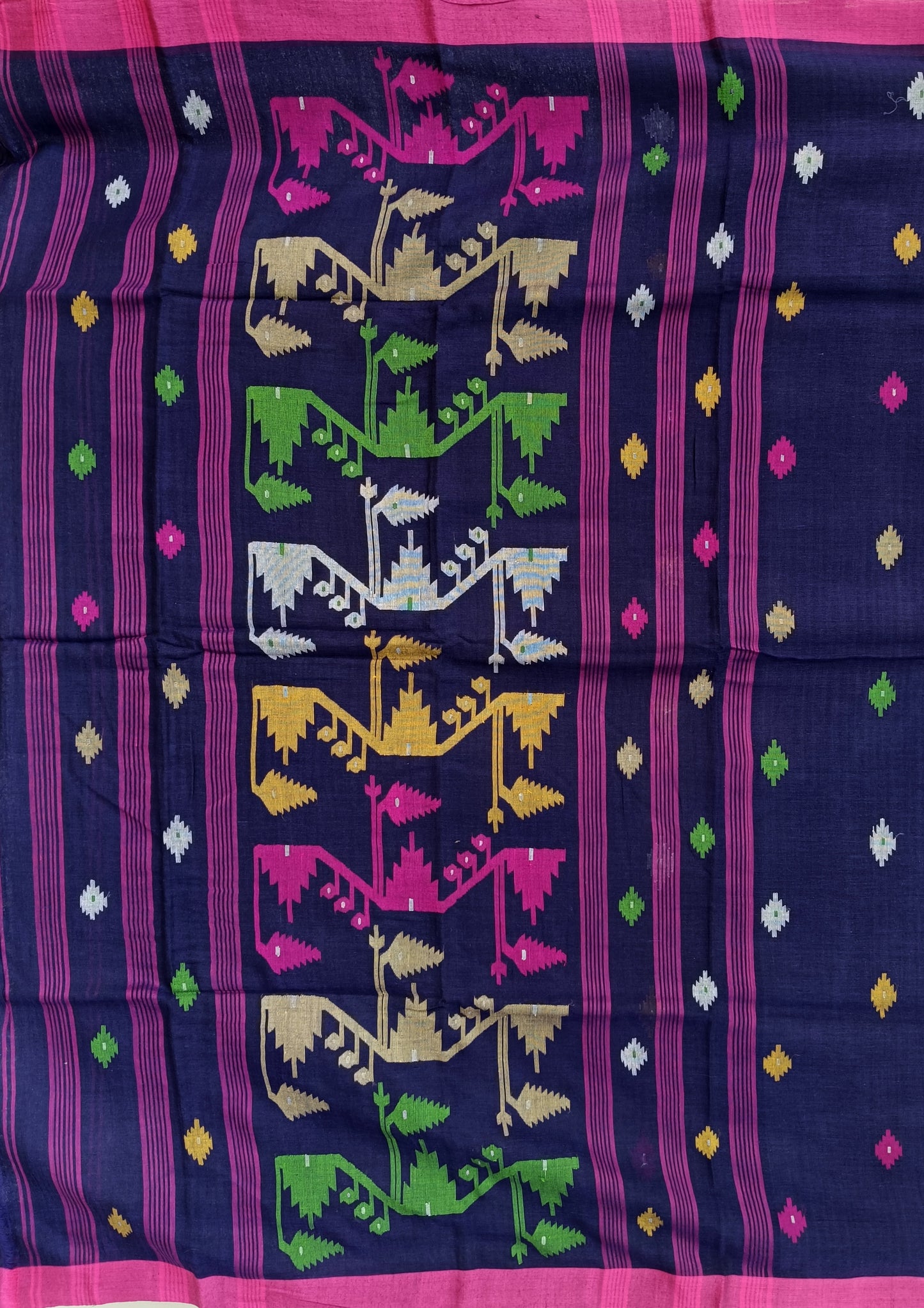 Cotton Jamdani Buti J26- Purple