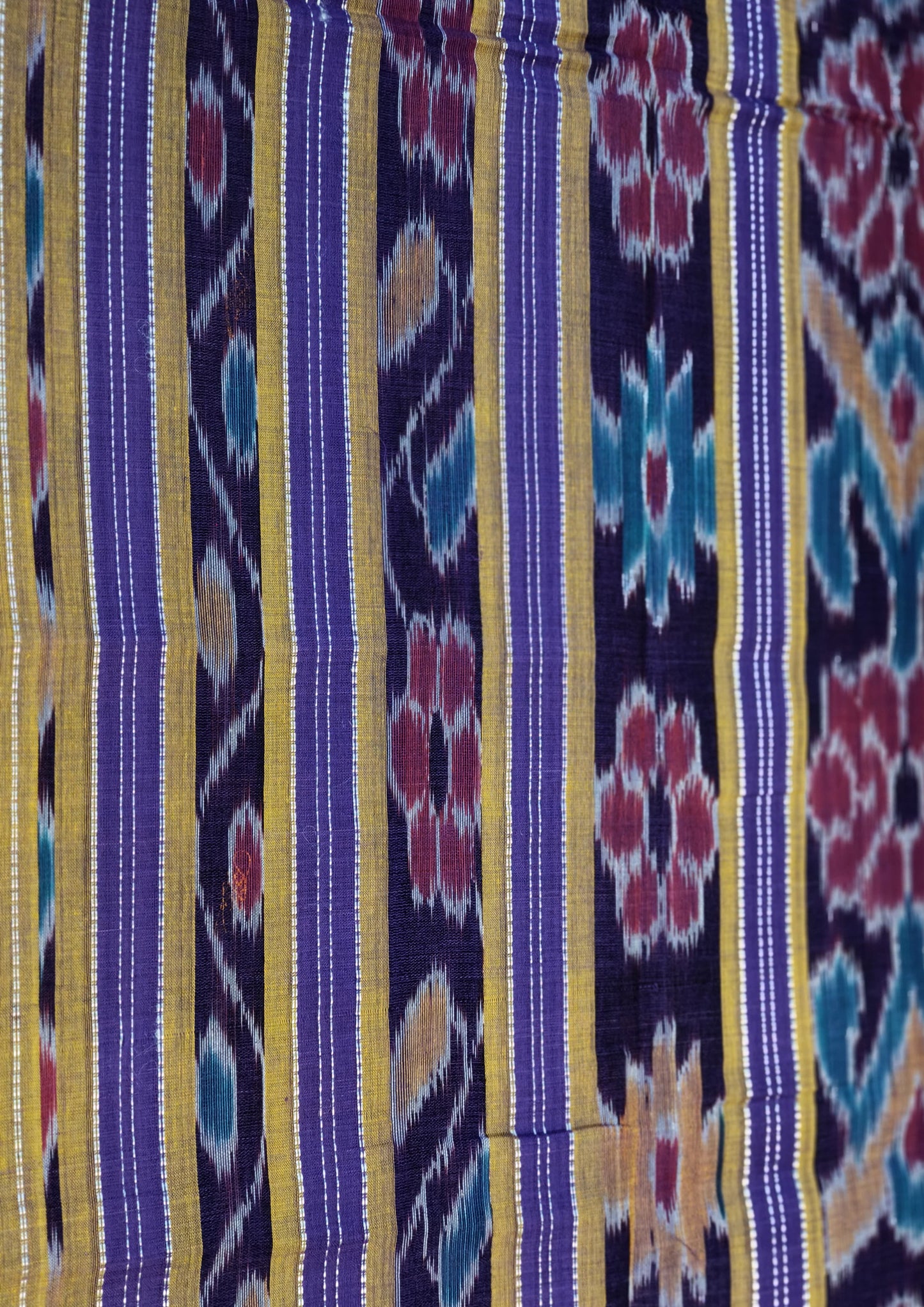 Khadi Ikat Cotton- Purple