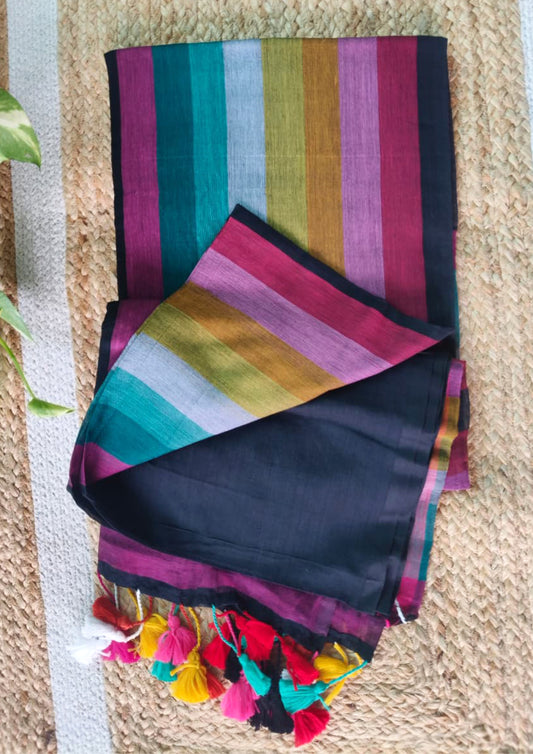 Cotton M11- Multicolor Checks Black