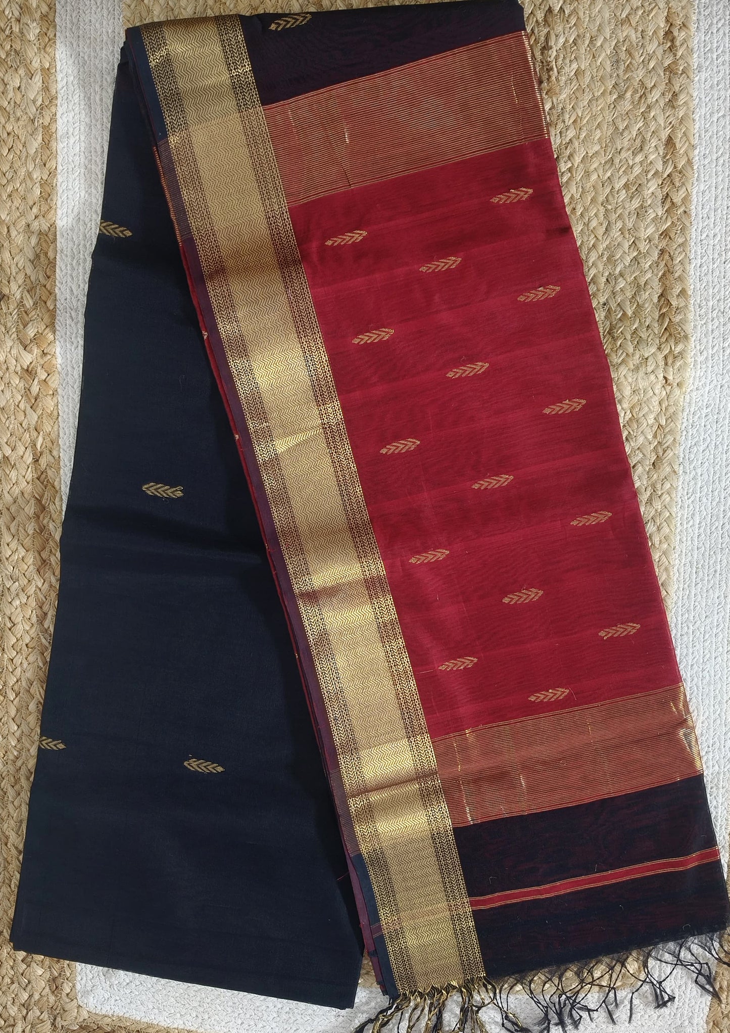 Maheshwari Saree- M6 Black