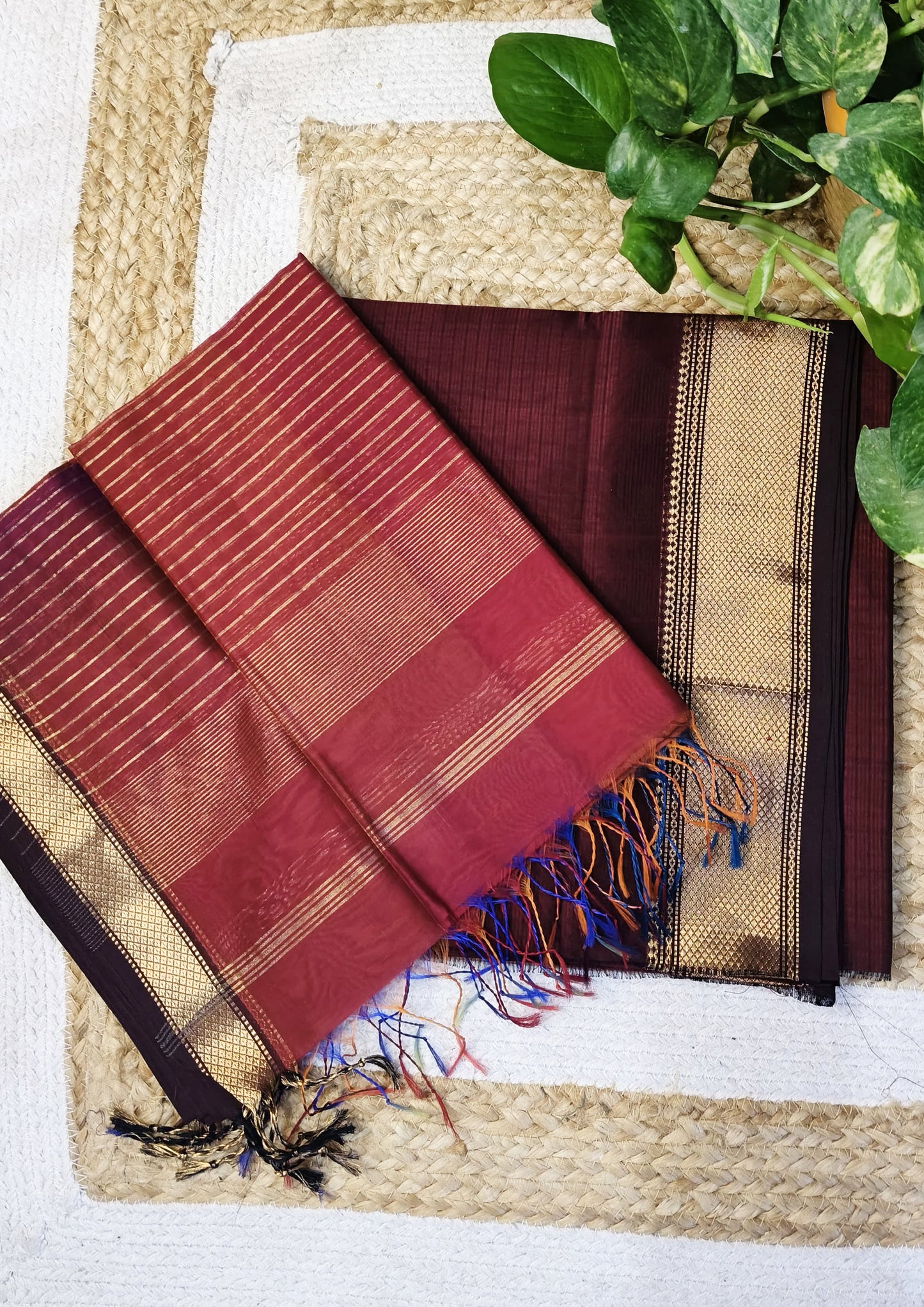 Maheshwari Silk Suit Set- Mrn1