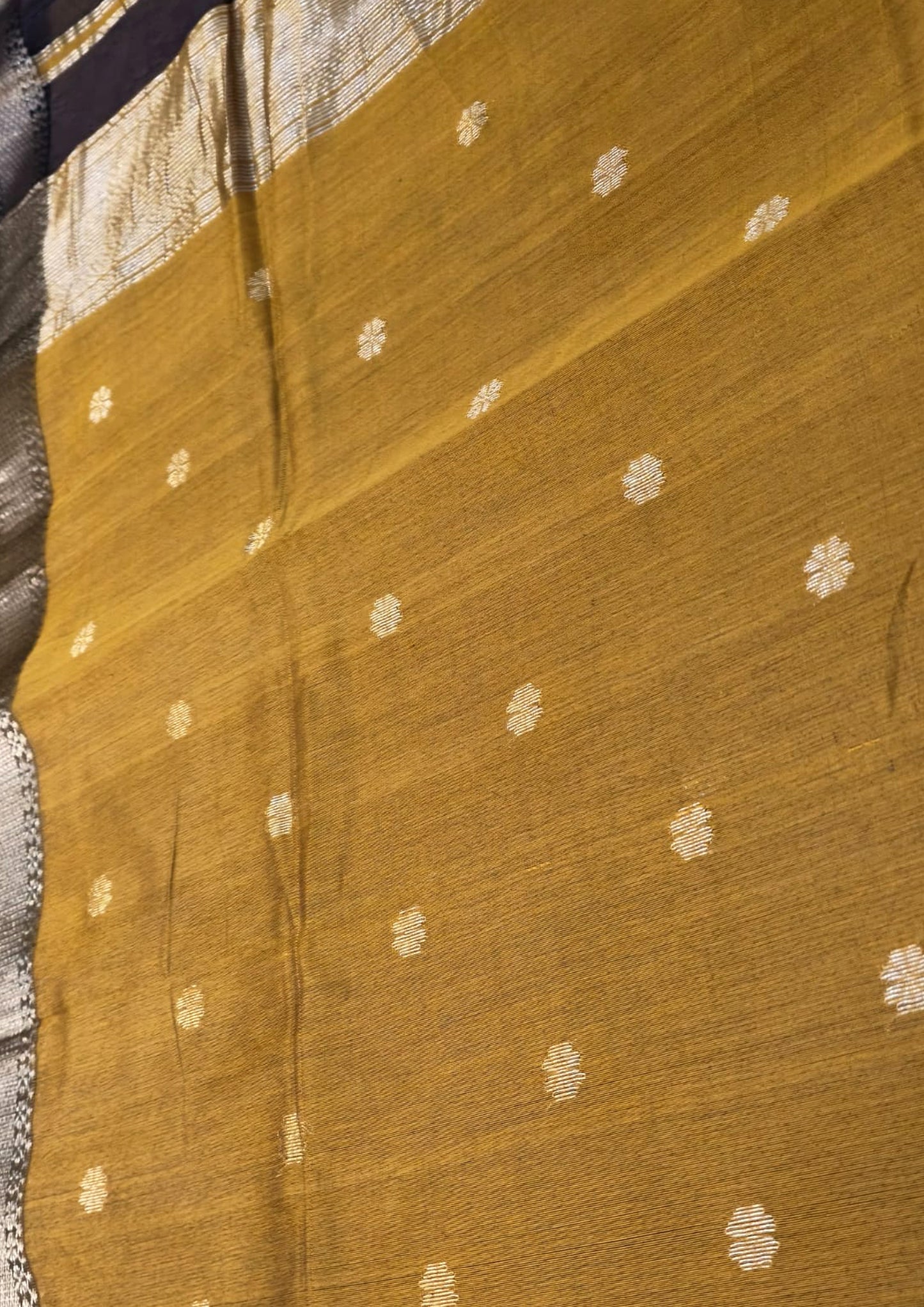 Maheshwari Saree- Mustard Brown