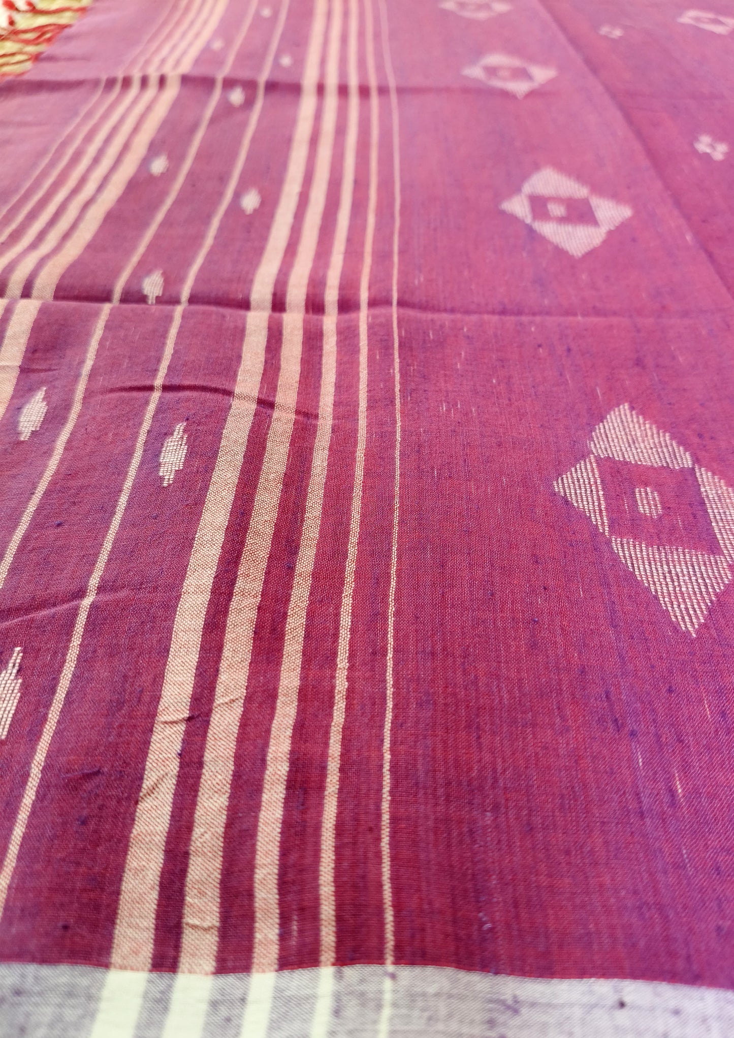 Jamdani Stole- Pink 1