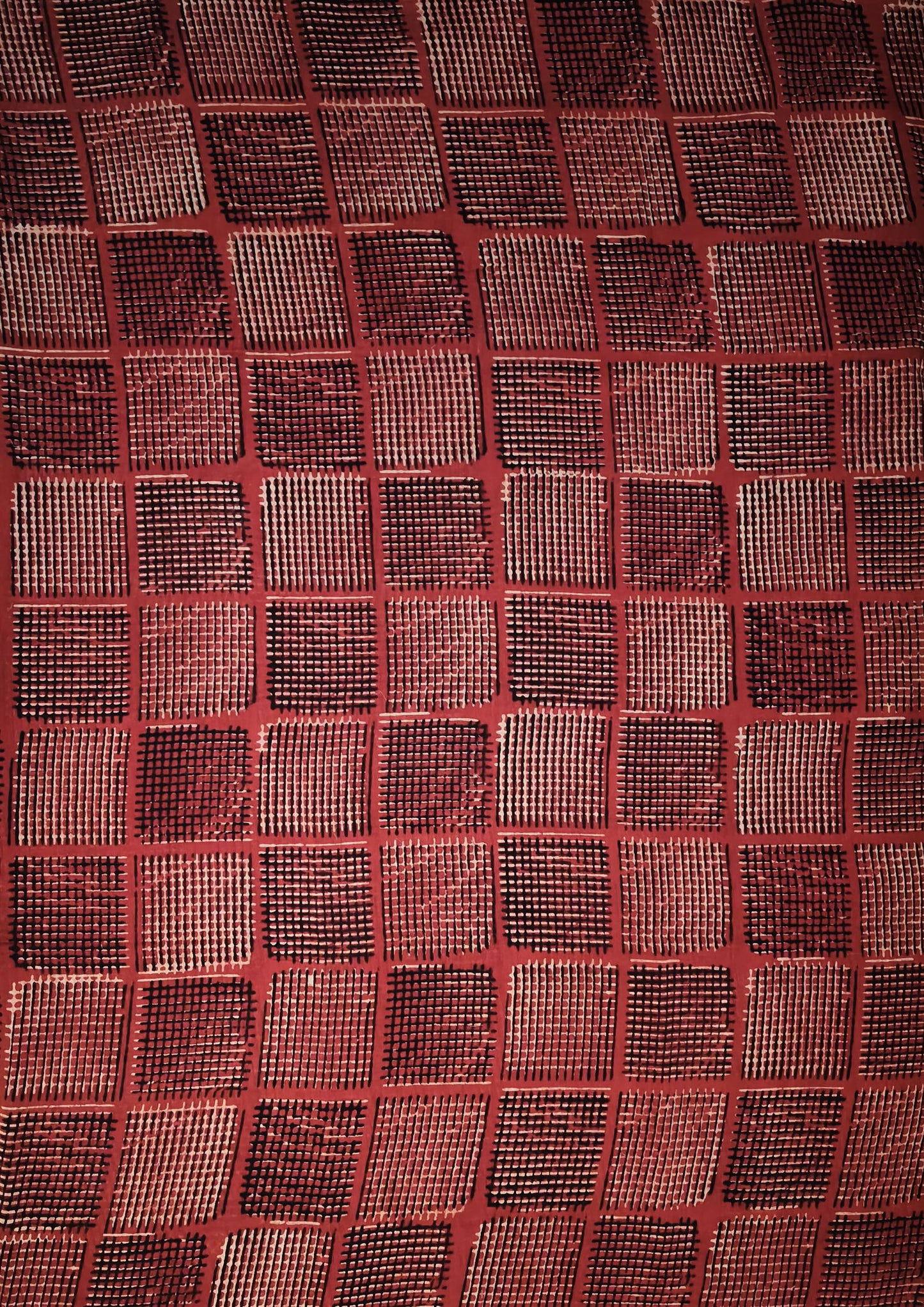 Bagru Chanderi Suit- Red 01