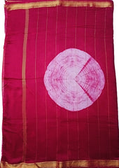 Shibori Maheshwari Saree S3- Pink 1