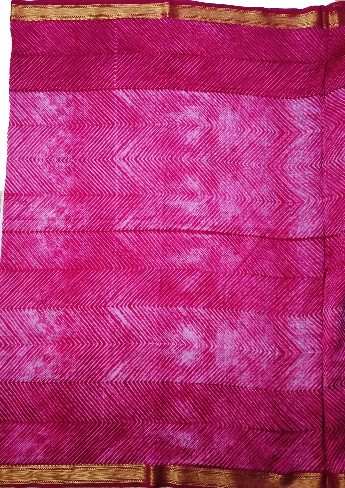 Shibori Maheshwari Saree S3- Pink 1