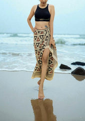 Handblock Printed Cotton Bagru Sarong- 02 Cream