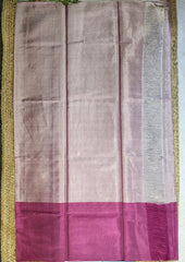 Chanderi Tissue Saree- Dhup Chav- Baby Pink