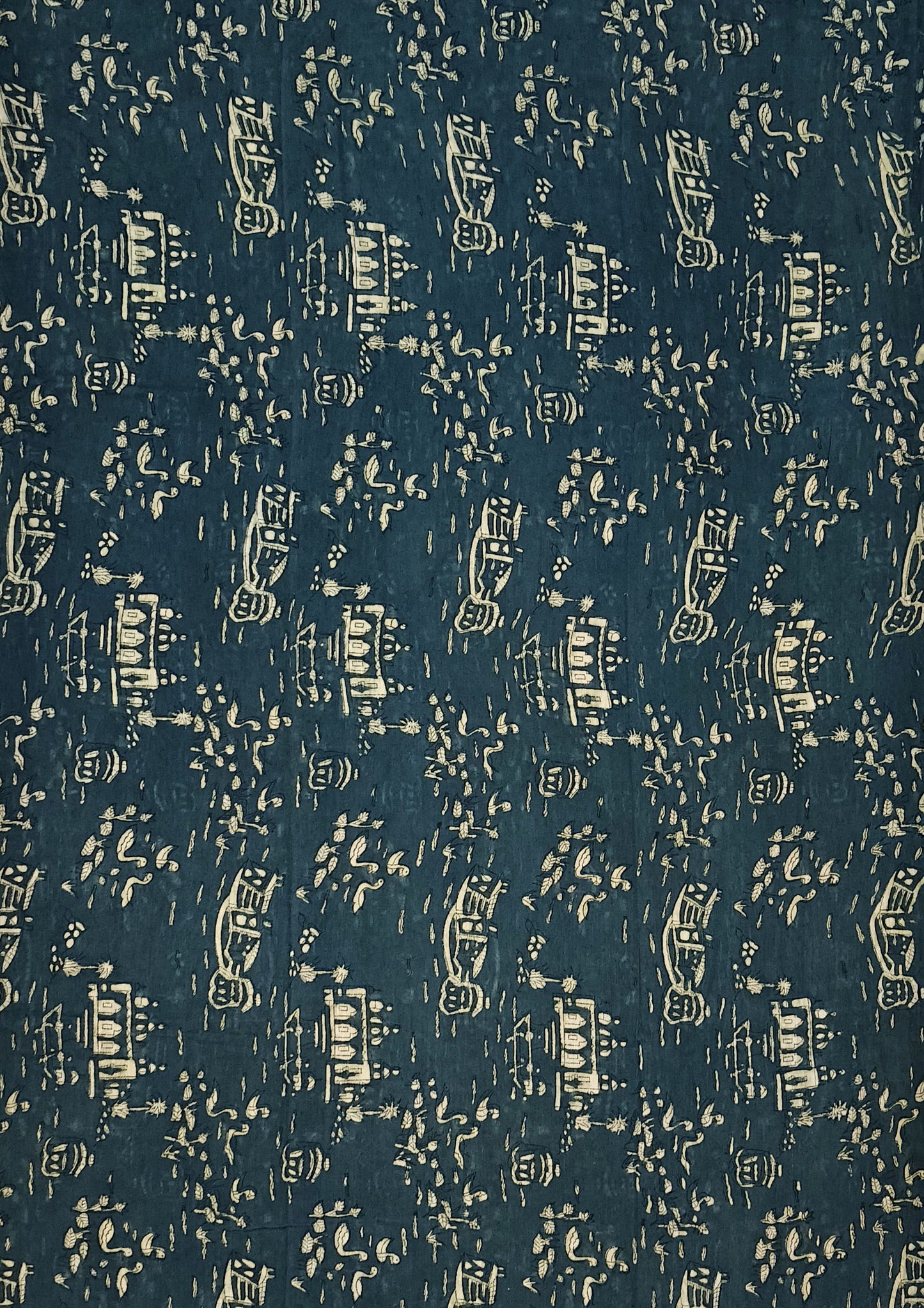 Bagru Chanderi Suit- Turq 01