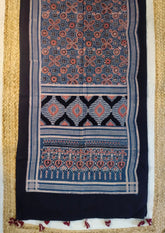 Ajrakh Cotton Stole - SC 10Ib - Wefta