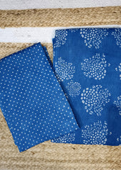 Bagru Chanderi Suit - Blue 01 - Wefta