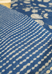 Bagru Chanderi Suit- Blue 02 - Wefta