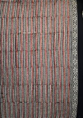 Bagru - Handblock print Cotton Saree - Red1 - Wefta
