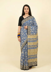 Bagru - Handblock Printed Cotton Saree - ATC10 - Wefta