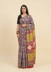 Bagru - Handblock Printed Cotton Saree - ATC12 - Wefta