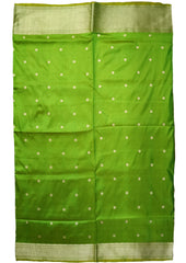 Banarasi Silk Saree 01 - Green - Wefta