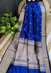 Banarasi Silk Saree - Blue01 - Wefta