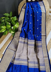 Banarasi Silk Saree - Blue01 - Wefta