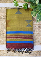 Bhagalpuri Tussar Silk Saree - 3 Pink & Yellow - Wefta