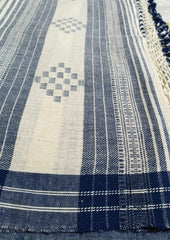 Bhujodi Kala Cotton Saree (Kutchi) - 7KC - white - Wefta