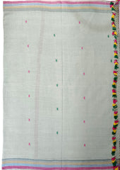 Bhujodi Kala Cotton Saree - Mint green - Wefta
